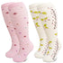 plus Size Compression Socks for Women & Men Circulation (2 Pairs) – Graduated Support Socks for Running and Athletic Sports
