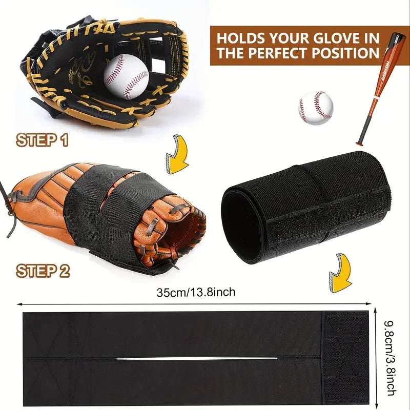 Baseball Glove Wrap Band,Portable Softball Glove Pocket Saver,Multi Functional Baseball Softball Goalkeeper Gloves Accessories