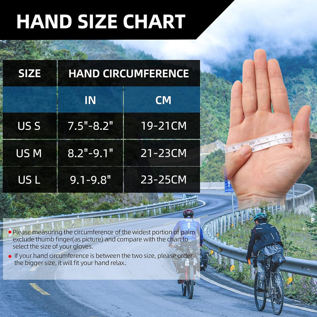 Bike Gloves MTB Road Cycling Gloves SBR Anti-Slip Breathable | Foam & Lycra Mesh, Silicone Grip & Shock-Absorb for Men Women, Reduces Fatigue, for Commuting, Driving, Exercising, Running