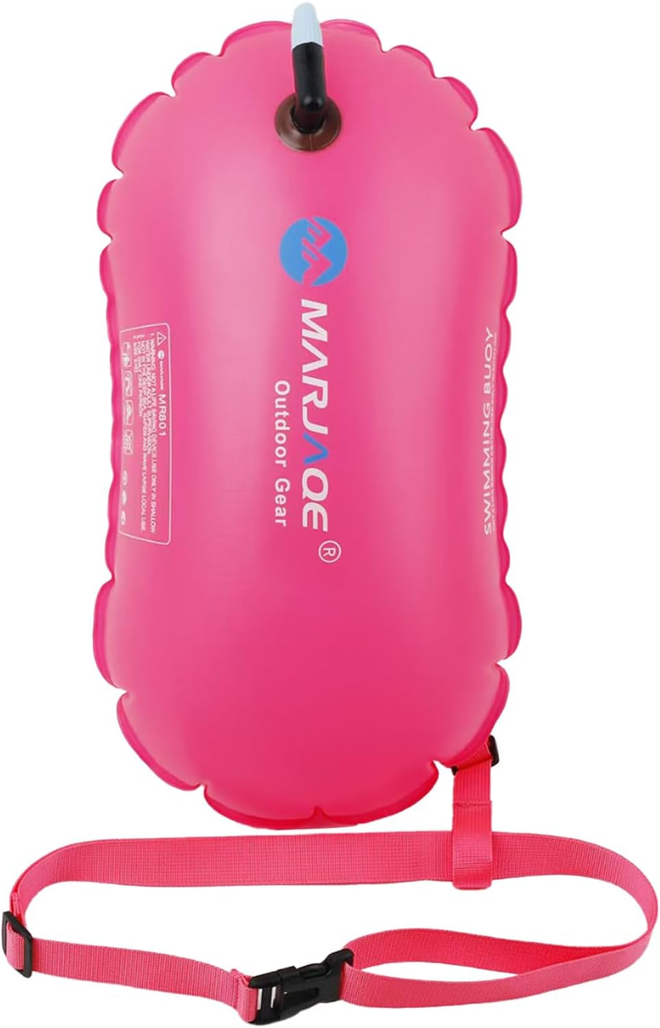 Portable Swim Buoy Float with Adjustable Strap，Float Bag Inflatable Bag for Open Water Swimmer