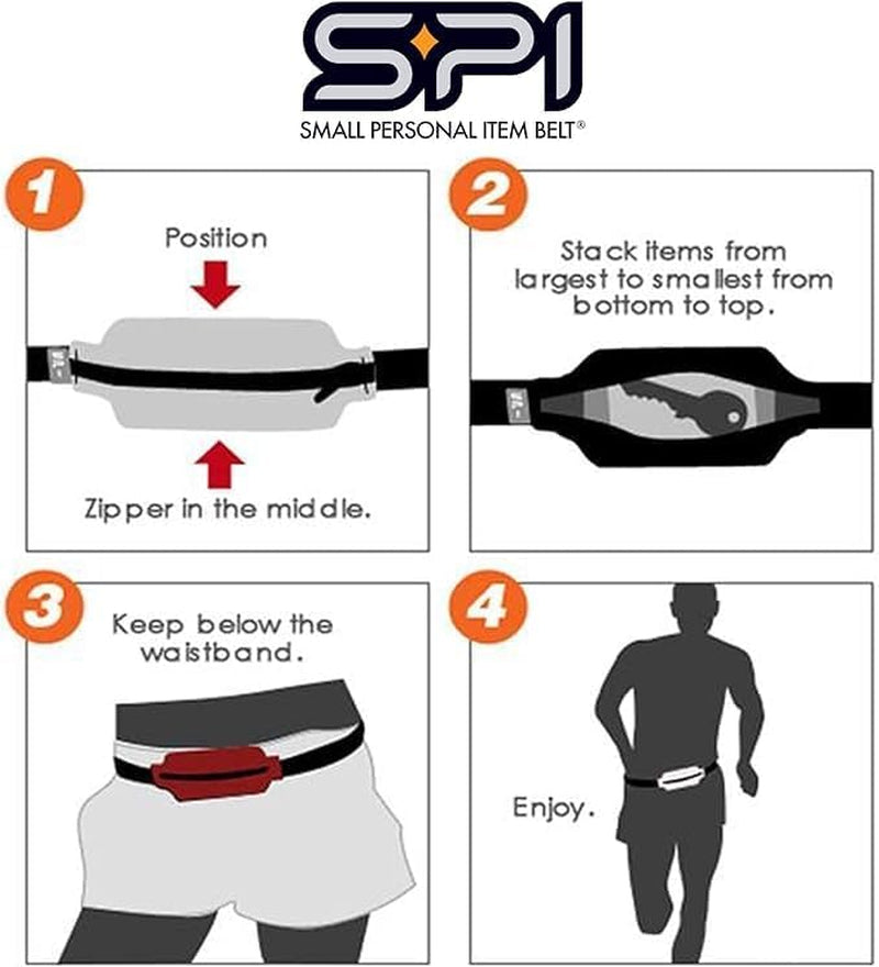 Running Belt Original Monochromatic, Women Men, Phone Holder for Running, Running Fanny Pack, Holder for Phone, Running Waist Pack, Adjustable Waist, [Fits All Phones]. White W/White Zipper