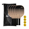 Alto 4-Pack Pickleball Paddle Wood Core Sports Series Set with Travel Bag and Indoor Balls