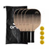 Alto 4-Pack Pickleball Paddle Wood Core Sports Series Set with Travel Bag and Indoor Balls