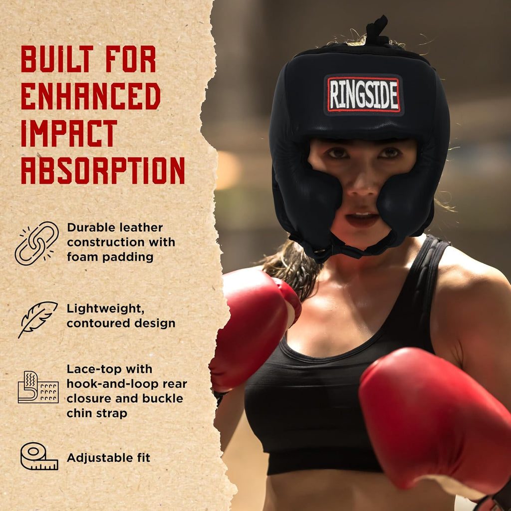 Competition-Like Boxing Headgear with Cheeks