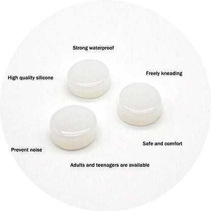 Anti Noise Silicone Earplugs Waterproof Swimming Ear Plugs for Sleeping Diving Surf Soft Comfort Natation Swimming Ear Protector