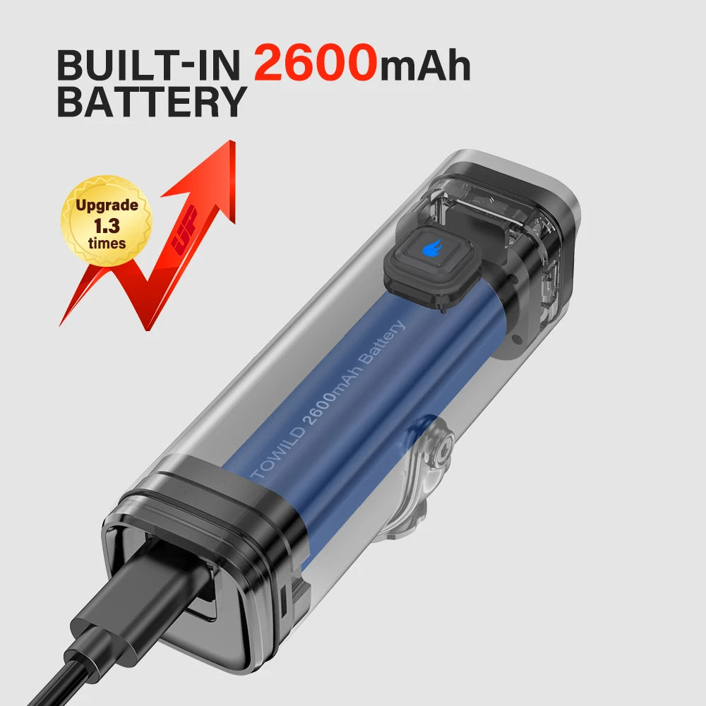 CL600LM Bike Light Front Lamp USB Rechargeable LED 2600Mah Bicycle Lights IPX6 Waterproof Headlights Bike Accessories