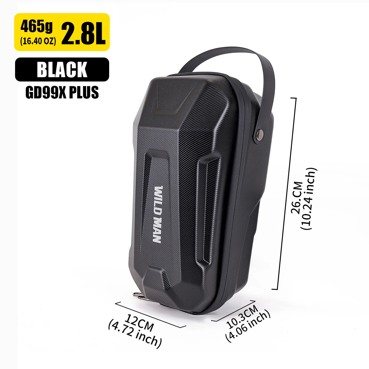 Electric Scooter Handlebar Bag EVA Hard Shell Quick-Detachable Front Storage Bag with Waterproof Design