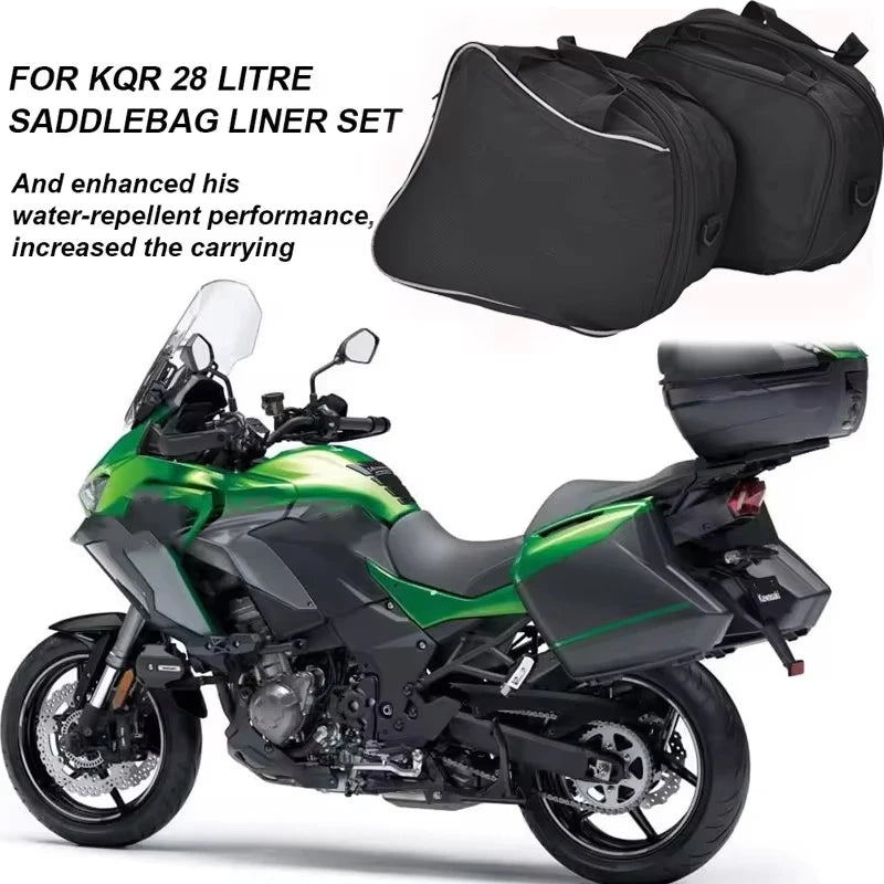 For Kawasaki Versys 1000 650 2015-2021 for KQR 28L Hard Saddlebag Liner Set Saddle Bags Travel Waterproof Trunk Bag Luggage Bags