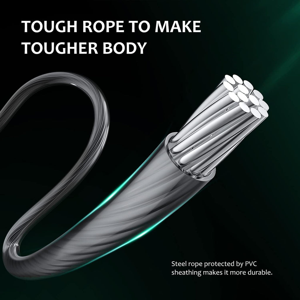 Jump Rope,  Jump Rope with Counter, Workout Jumping Rope with Steel Ball Bearings, Adjustable Length Speed Skipping Rope for Men Women Kids Home Gym, Crossfit, Fitness Exercise
