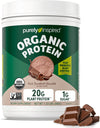 Plant-Based Protein Powder for Men & Women, Rich Decadent Chocolate (16 Servings) - Vegan & Organic - 20G of Pea Protein Powder for Smoothies & Shakes - Dairy-Free, & Gluten-Free