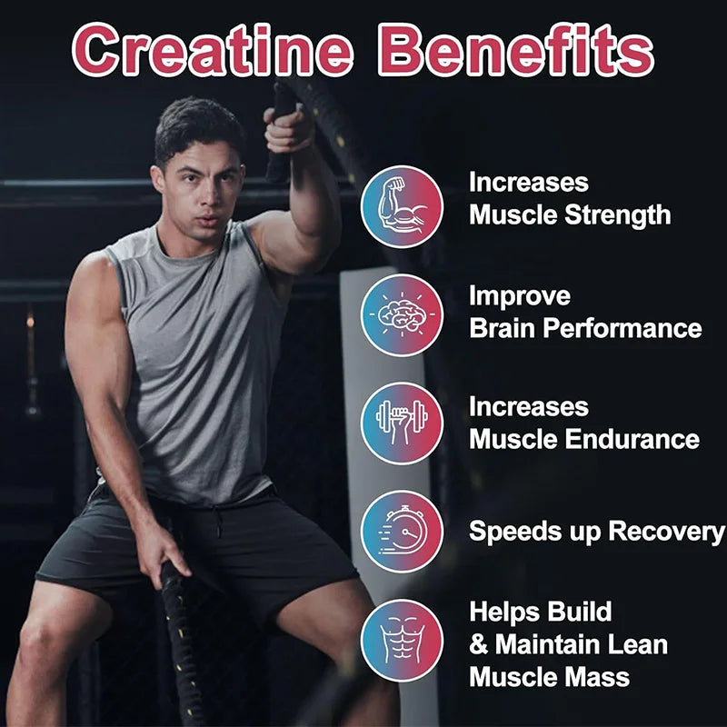 Creatine Monohydrate Gummies 6000Mg Sugar Free Chewable Creatine for Muscle Strength Muscle Builder Energy Boost