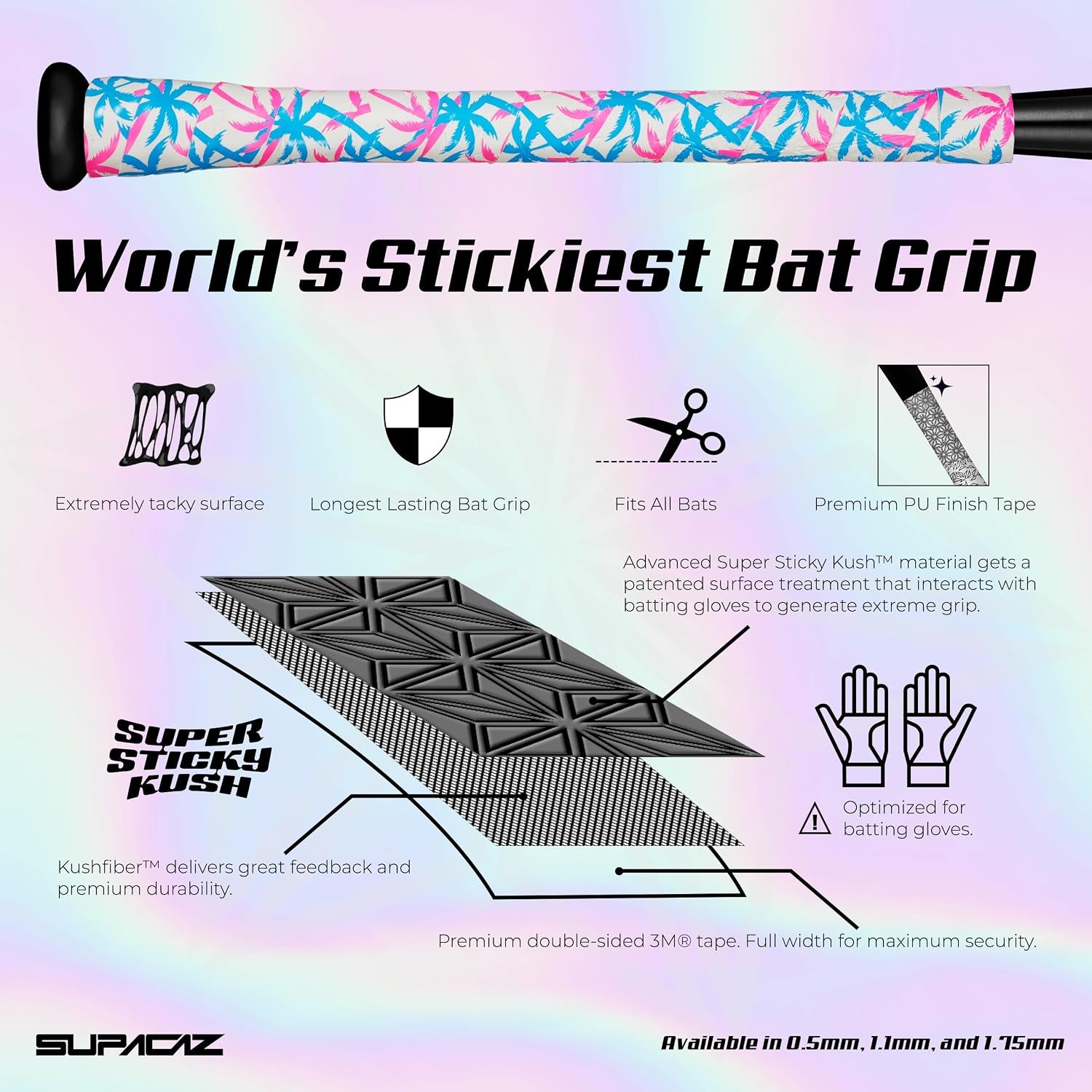 Super Sticky Kush Baseball Bat Tape - 0.5Mm | Official Authentic Premium Sports Goods Accessories