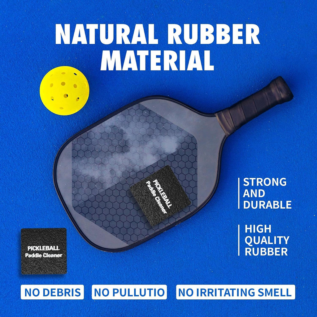 5-In-1 Pickleball Paddle Eraser Kit Raw Carbon Fiber Cleaner Grit Restorer | 2 Erasers, Microfiber Towel, Soft Brush & Pouch