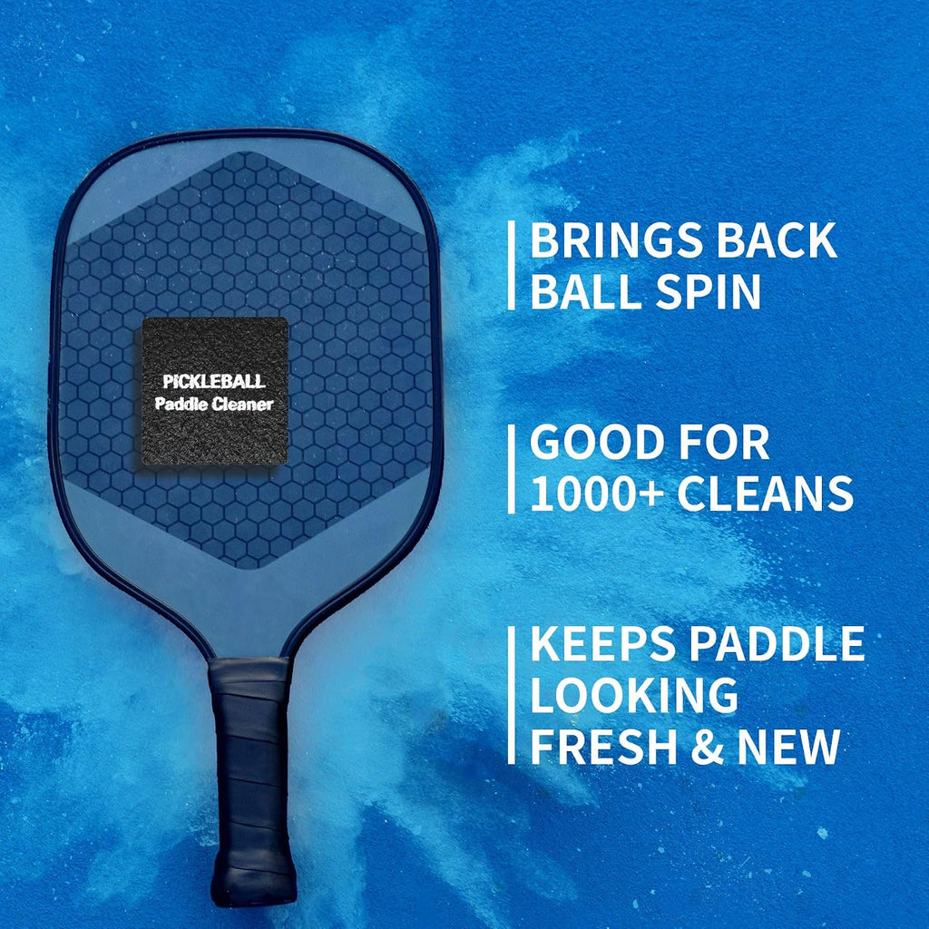 5-In-1 Pickleball Paddle Eraser Kit Raw Carbon Fiber Cleaner Grit Restorer | 2 Erasers, Microfiber Towel, Soft Brush & Pouch