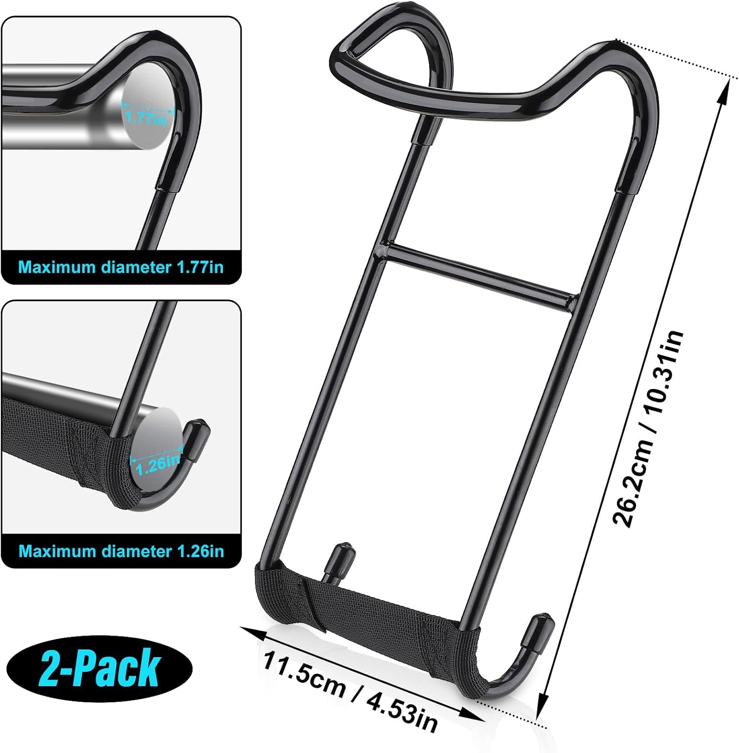 Dumbbell Spotter Hooks Hangers, Heavy Power Dumbbells Rack Attachments for Dumbbell Bench Press Hold up 225LB, Safety Connector Perfect for Hanging Dumbbells to Barbells for Chest Workout