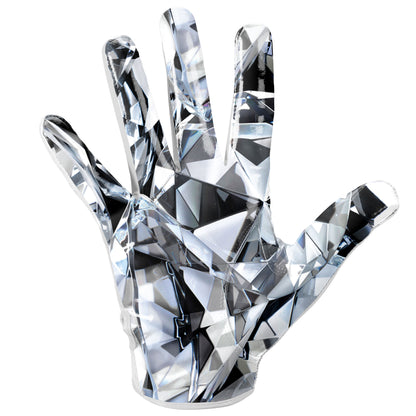 , Game Day Elite Football Receiver Gloves, Youth, L/XL, White Diamond