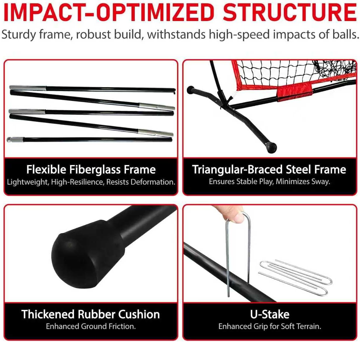 7X7 FT Baseball Net, Baseball & Softball Training Net with Batting Tee, Strike Zone & Circular Target and Weighted Ball, Portable Design with Compact Storage