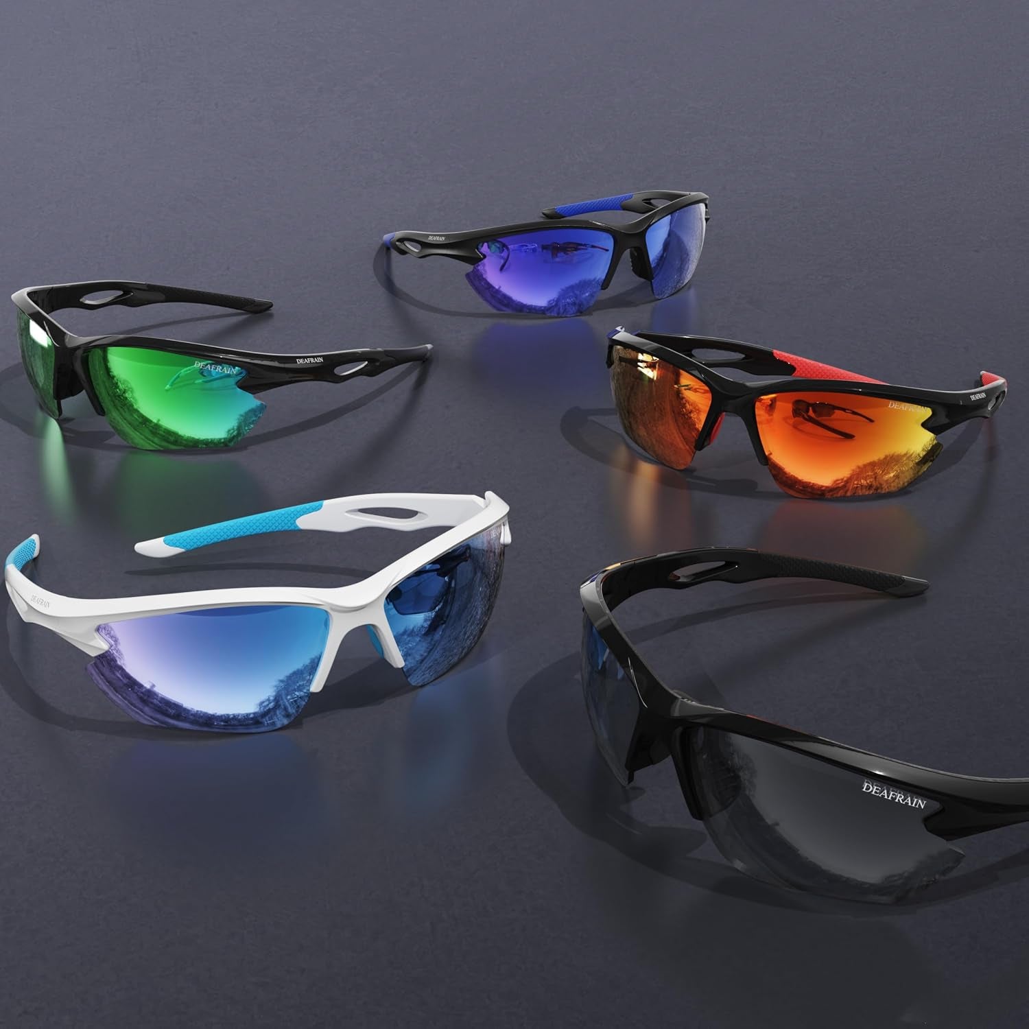 Sports Sunglasses Polarized for Men Women | Running Cycling Fishing, TR90 Unbreakable Frame, UV Protection, Z87