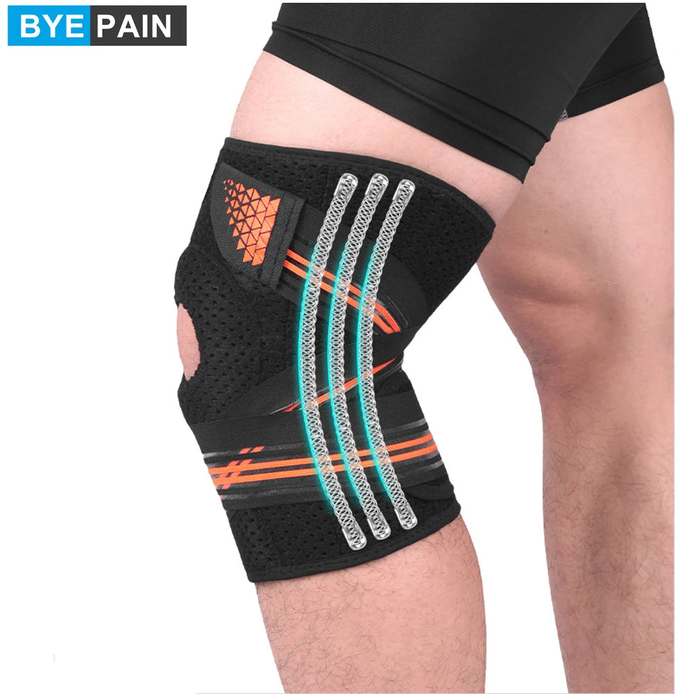 1PCS Adjustable Knee Braces with Side Stabilizers &amp; Patella Pads,Knee Support for Knee Joint Recovery or Injury Prevention