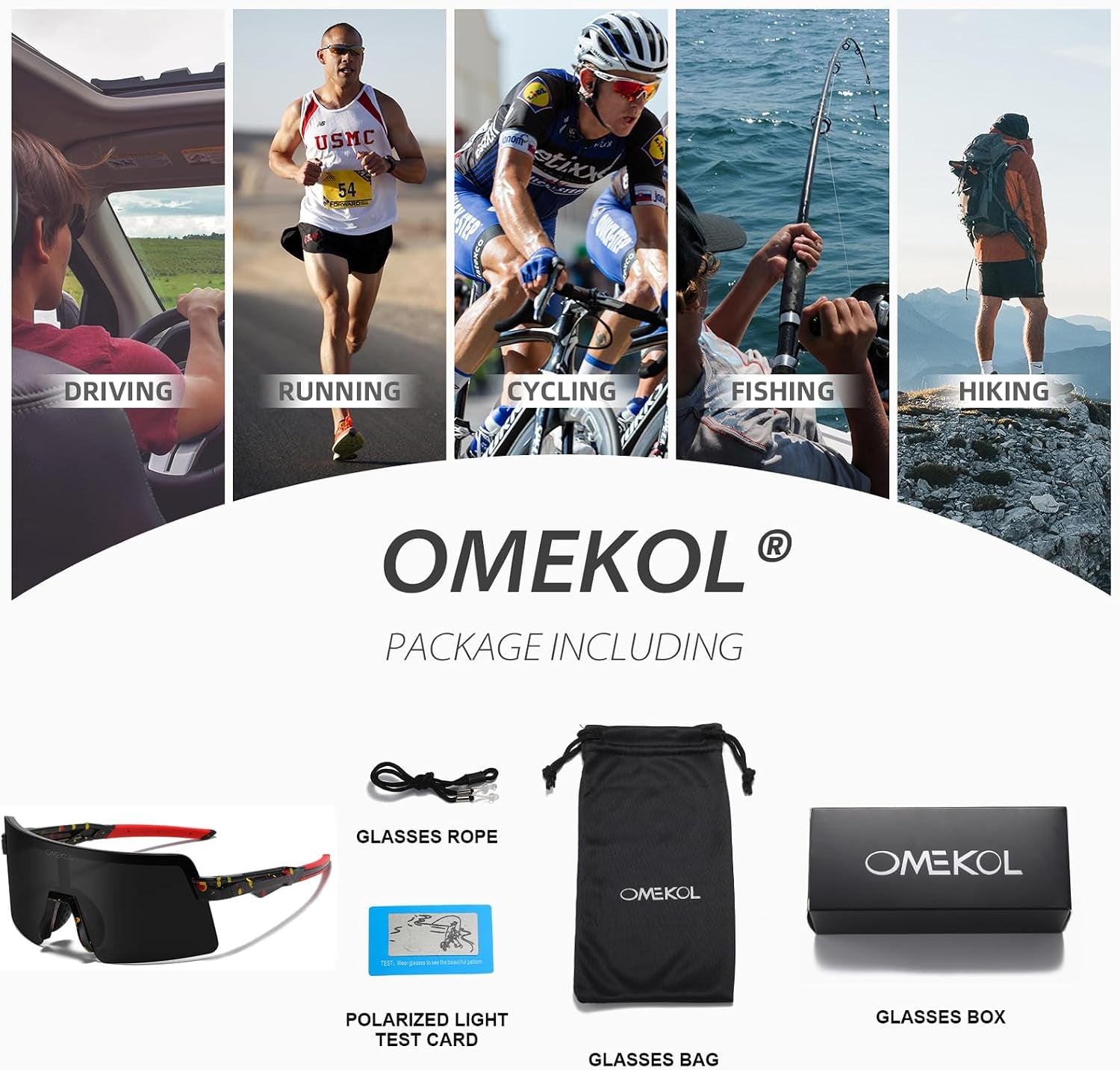 Two Sizes for Adults and Youth Polarized Sunglasses Men Women Outdoor Sport Baseball Glasses UV400 Cycling Eyewear