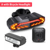 Rockbye Bike Front Light with Horn Alarm Remote Control IPX5 Bicycle Tail Headlight with Turn Signal Brake Light Rechargeable