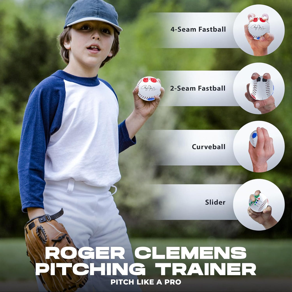 Roger Clemens Pitching Trainer | Color Coded Finger Placement Marks | Instructional Booklet Included