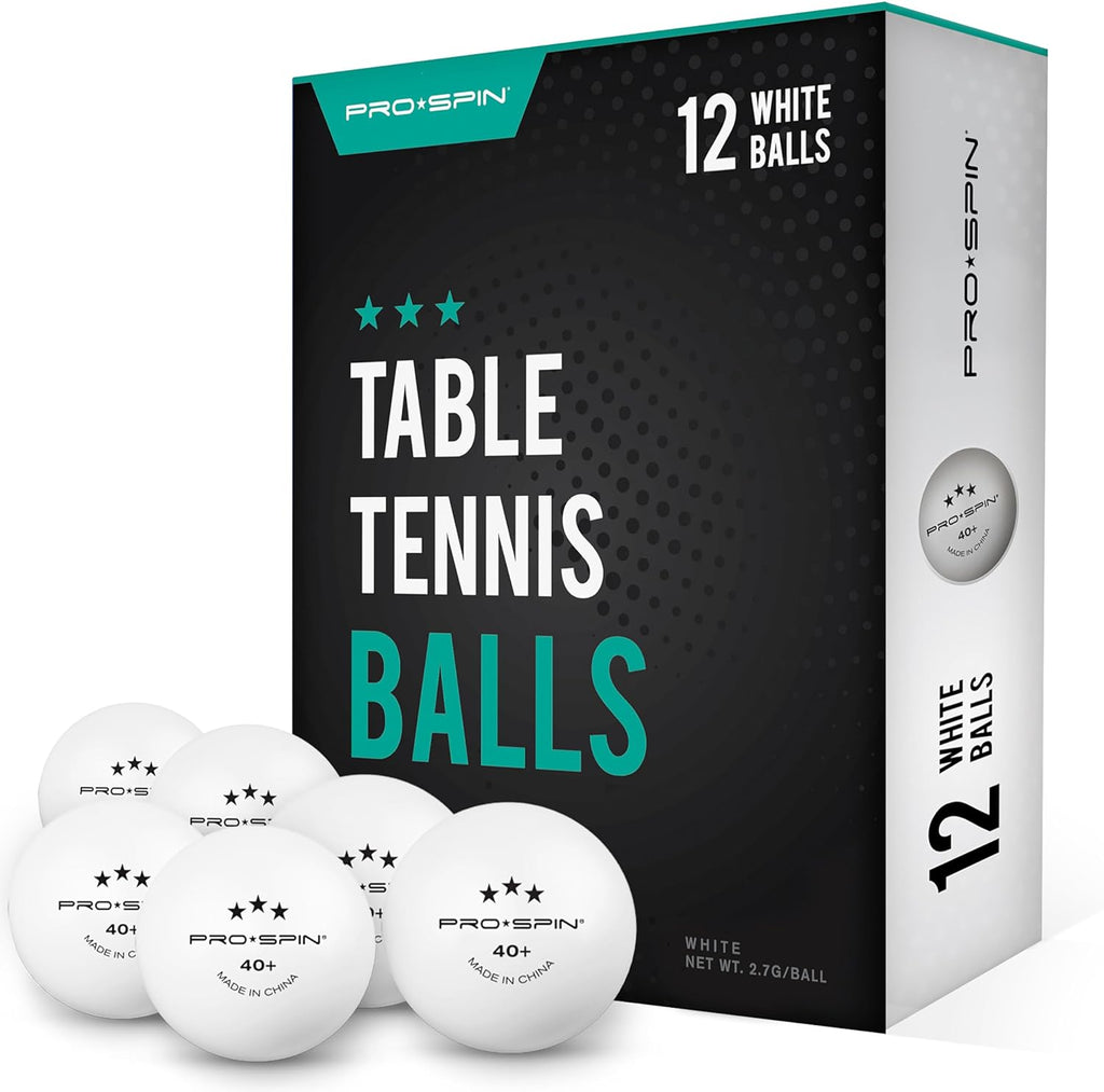 High-Performance Ping Pong Balls (12/24/60 Pack Sizes) | White 40+ Table Tennis Balls | Premium ABS Plastic | Professional Quality | Official Size & Weight | Indoor & Outdoor Games