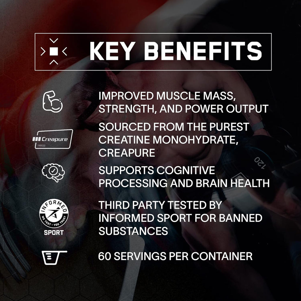 , BPN Pure Creatine Monohydrate Powder by Creapure, 5G of Creatine per Serving, Supports Muscle Growth, Unflavored Creatine Powder, 30 Servings