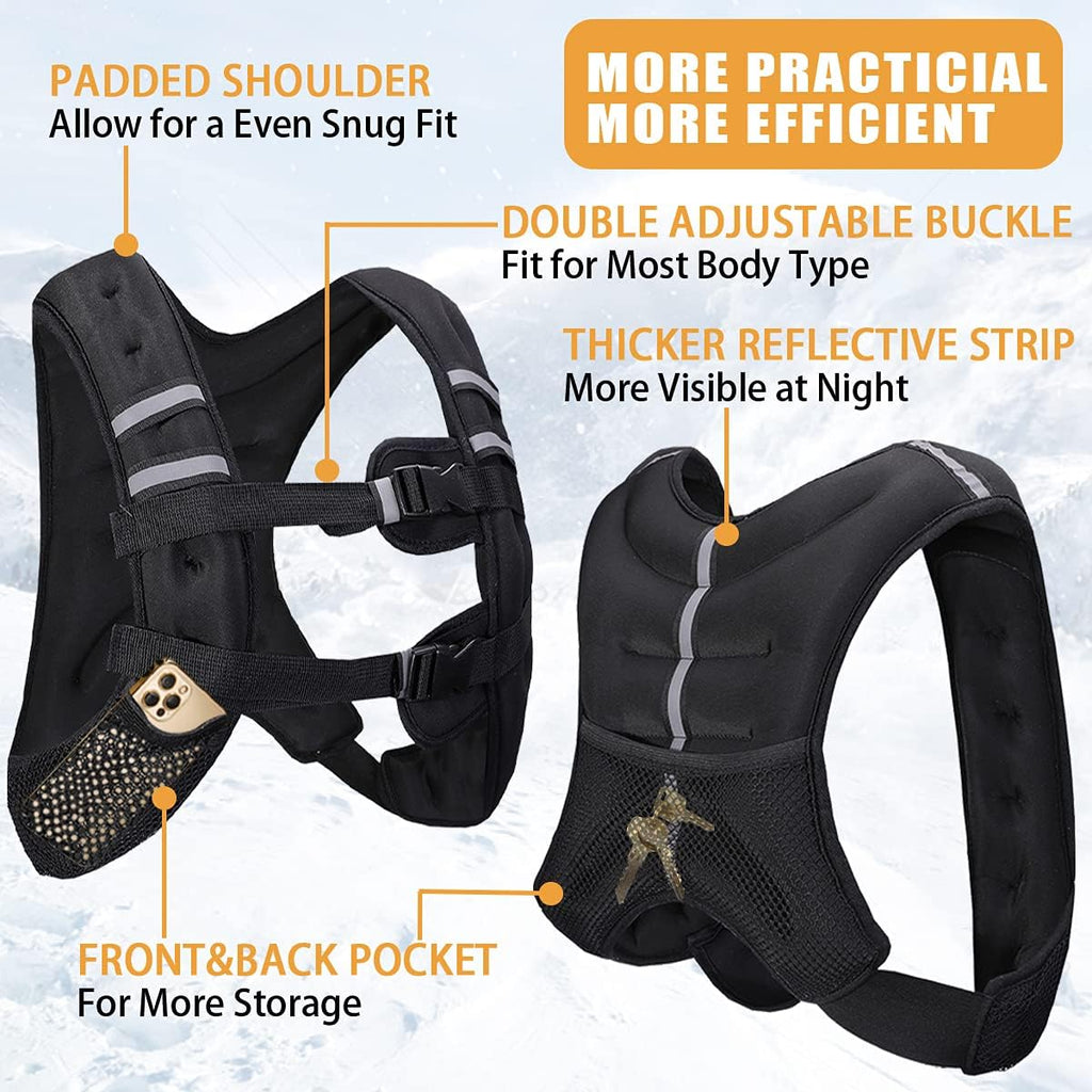 Weighted Vest for Men Workout，Strength Training Weight Vest for Men and Women, Workout Equipment for Training,Running,Jogging,Etc - 8Lbs,12Lbs,16Lbs,20Lbs,25Lbs,30Lbs