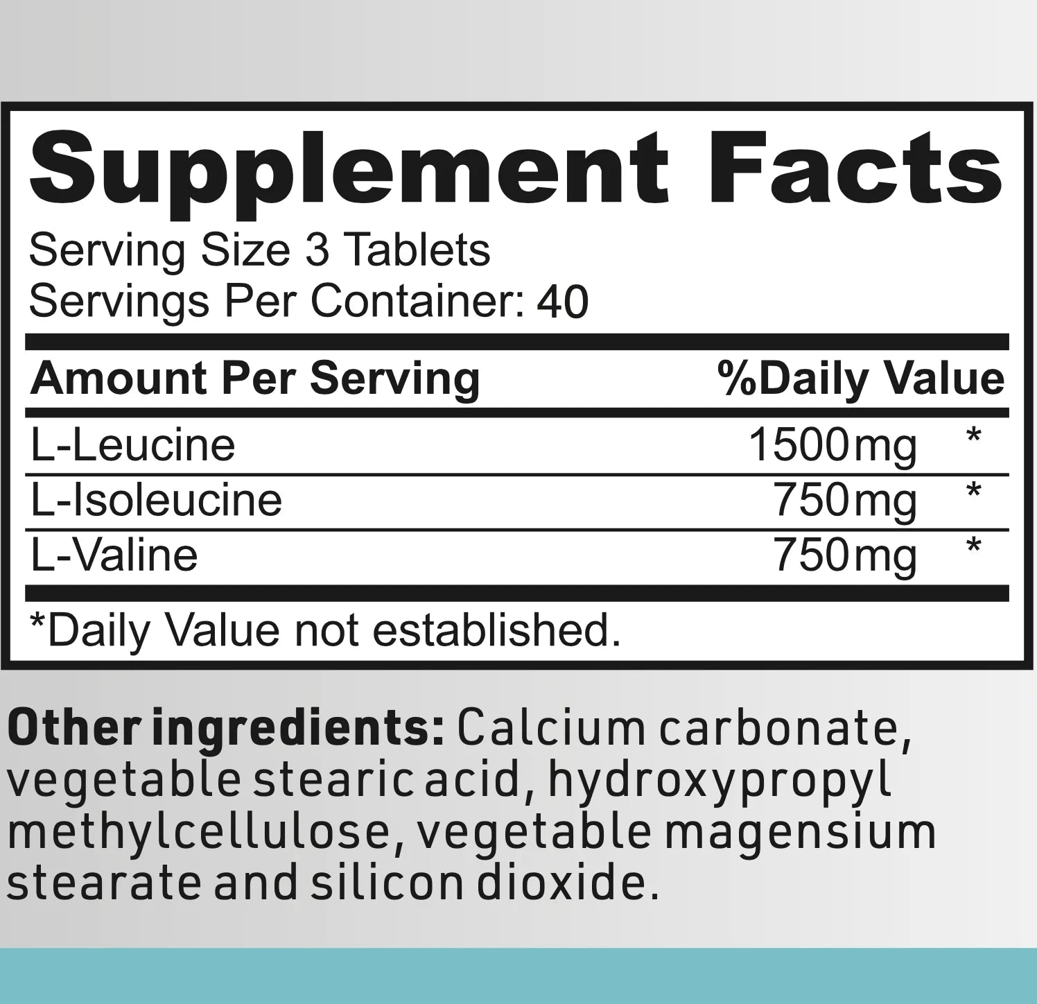 BCAA Pills by : Post-Workout Muscle Recovery + Build Muscle - 120 Tablets