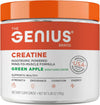 Genius Creatine Powder, Sour Apple, 25 Servings | Ultra-Pure Creatine Monohydrate with Beta-Alanine and Nootropics for Strength, Muscle and Performance Support