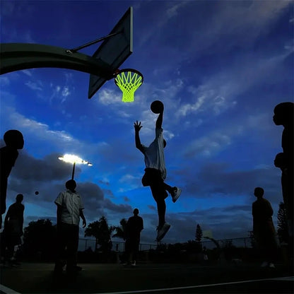 50CM Standard Luminous Basketball Net, Green Fluorescent Basketball Net, Self Luminous Children&