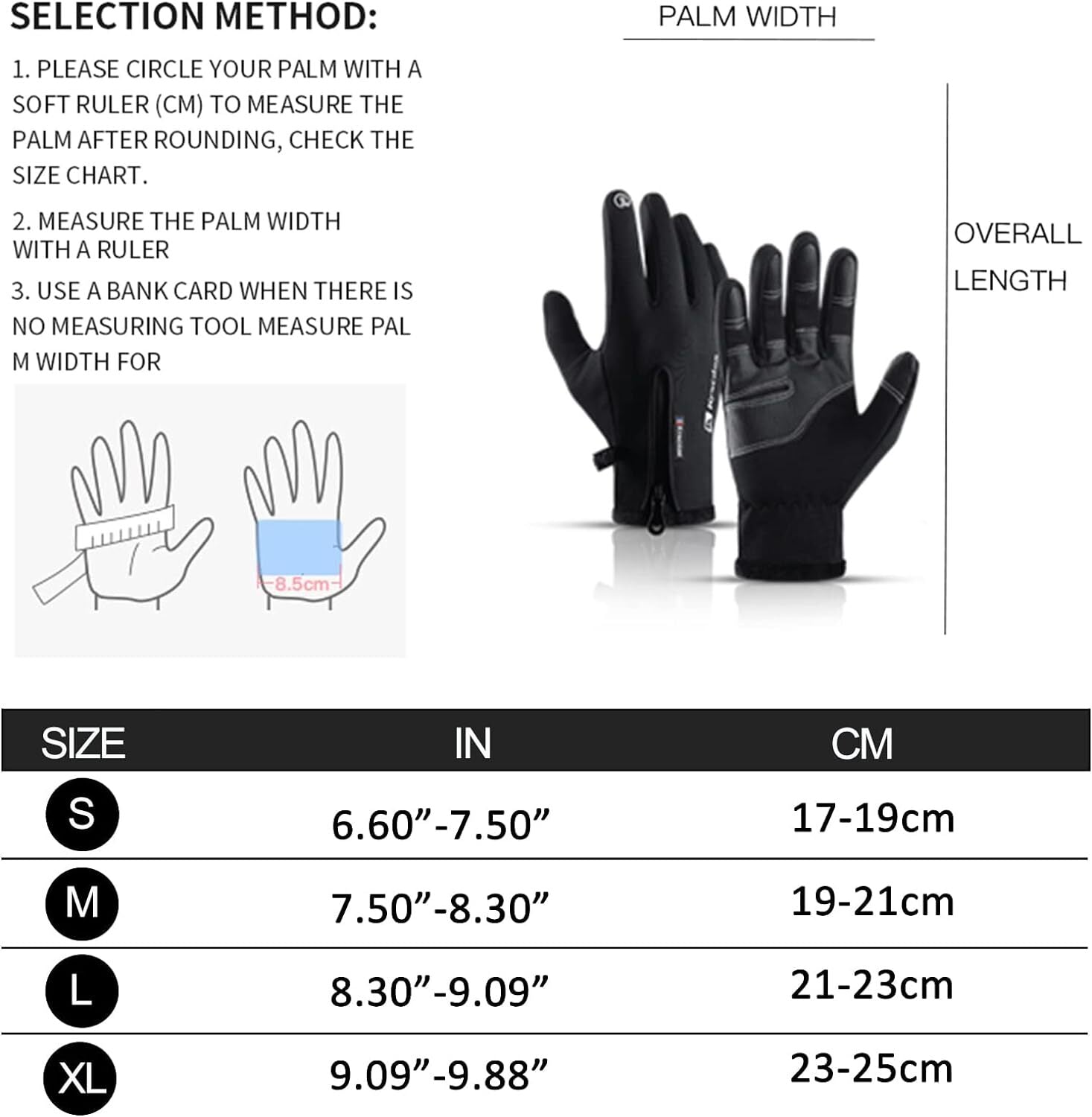 Winter Cycling Gloves Touch Screen Windproof Warm Anti-Slip Gloves for Men Women