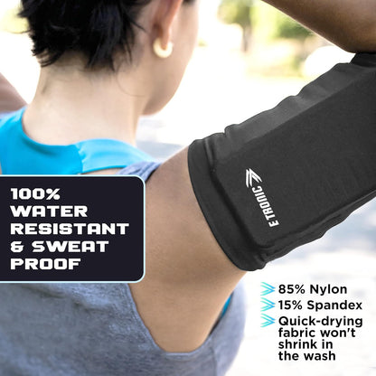 Phone Holder for Running, Cell Phone Arm Bands with Reflective Logo, Phone Strap Armband Fits Iphone and Android, Use for Running, Walking, Hiking and Biking, Blue, XL
