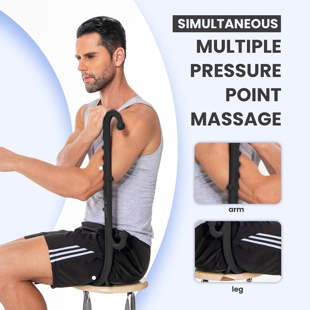 Deep Tissue Back & Neck Massager for Body Muscle Pain Relief | Trigger Point Massage Tool for Full Body, Shoulders, Legs, Muscle Knot Remover, for Self-Massage, Pressure Point Massage Tool