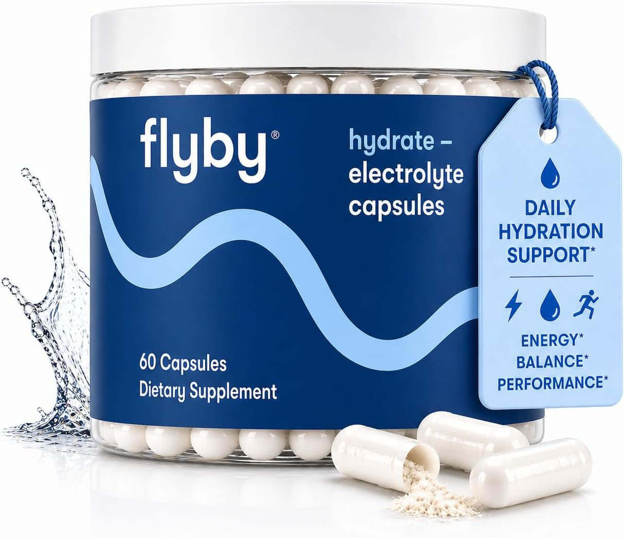Electrolyte Capsules, No Added Sugar, Non-Gmo - 60 Count | Sodium, Potassium, Vitamin D3, B Vitamins, Copper & Manganese. Sugar-Free Hydration and Energy on the Go.