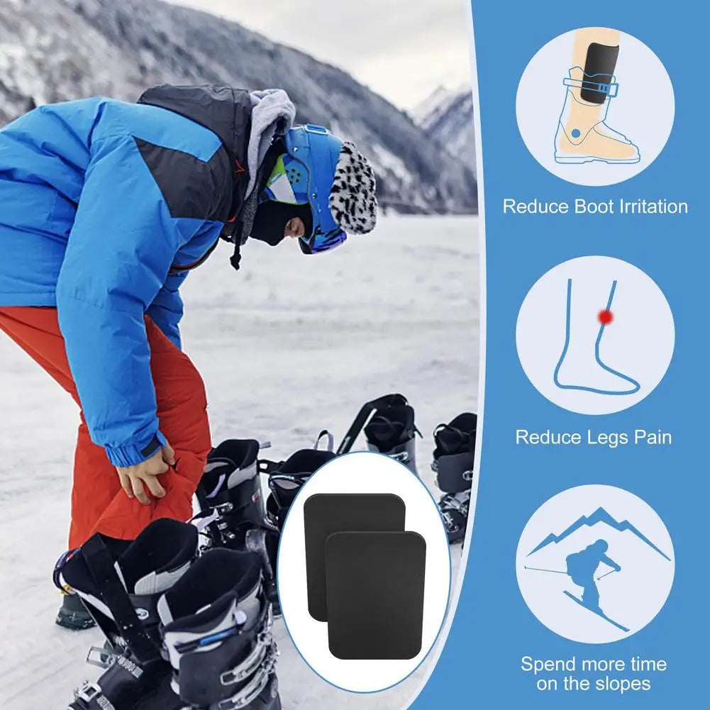Ski Shin Pads - Cushioned Inserts for Ski Boots, Protective Shin Guards for Skiing &amp; Snowboarding, Comfortable Shock Absorption