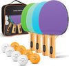 Ping Pong Paddles - High-Performance Set with Premium Table Tennis Rackets, 3-Star Ping Pong Balls, Compact Storage Case | Professional Quality Ping Pong Paddle Set | Indoor & Outdoor Games
