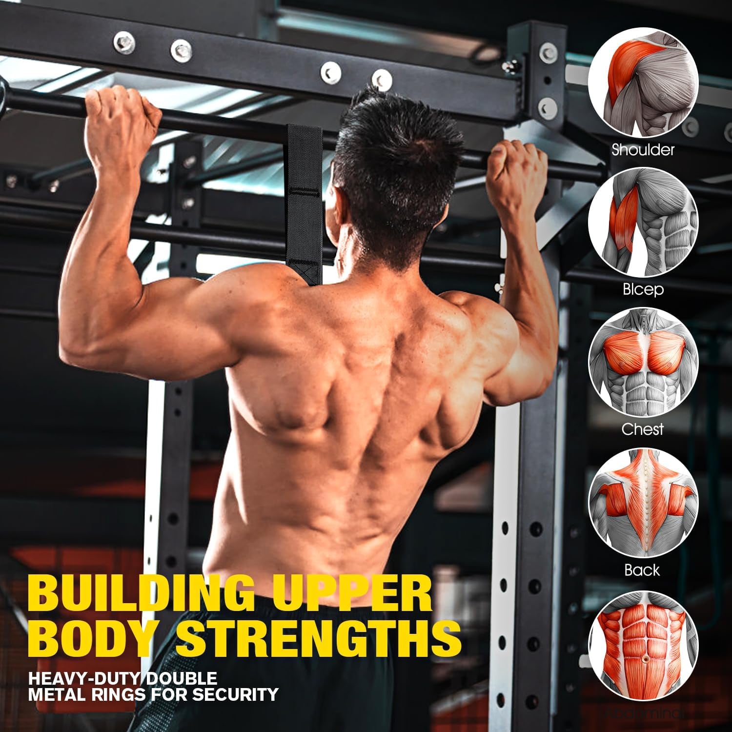 Pull up Assistance Bands, Resistance Bands for Pull up Bar Workout, Adjustable Heavy Duty Pull up Assist Equipment with 4 Assistance Bands, Home Gym Fitness Exercise Strength Training