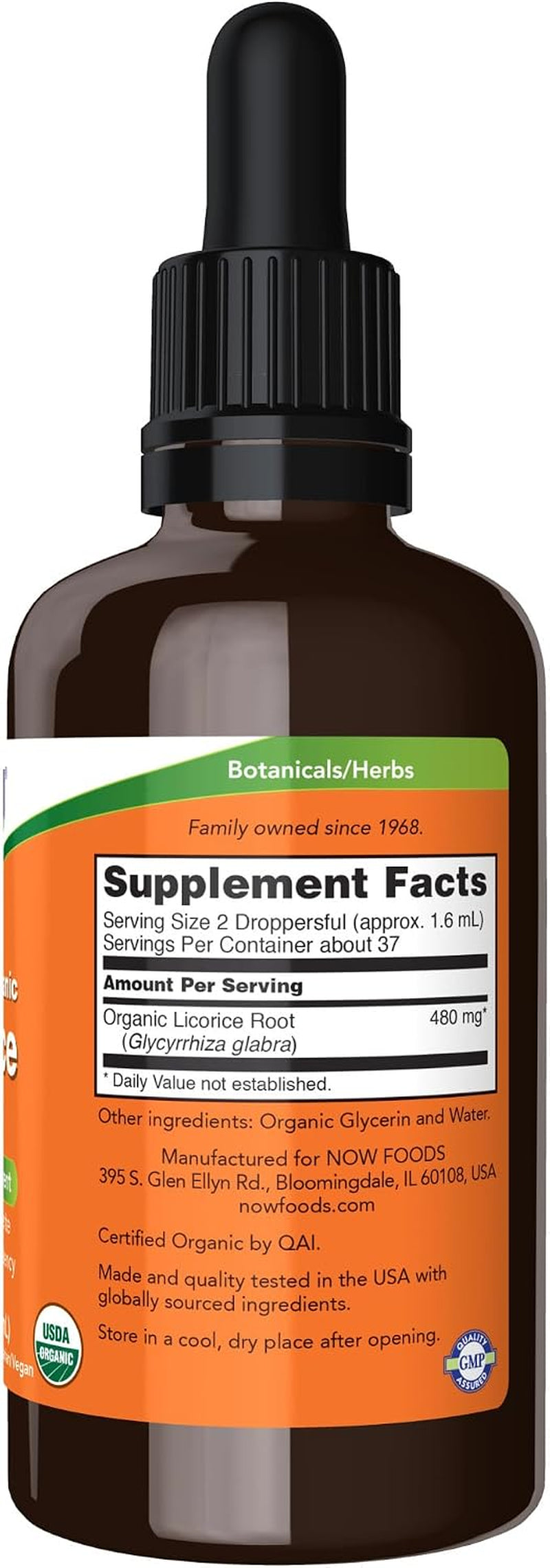 Supplements, Certified Organic Licorice Root 2 Fl. Oz