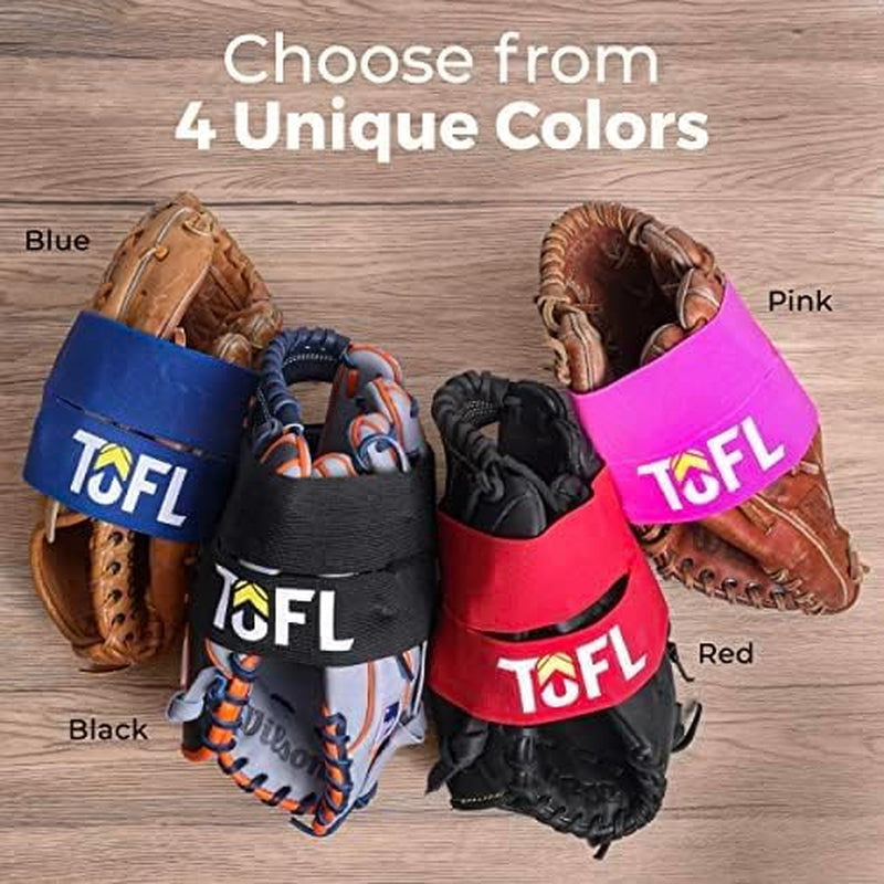 Baseball Glove Wrap Band for Break-In & Shaping | Elastic Mitt Strap | Adjustable Closure for Pocket Forming & Storage | Youth & Adult Softball Mitt Care Accessory (Message Options)