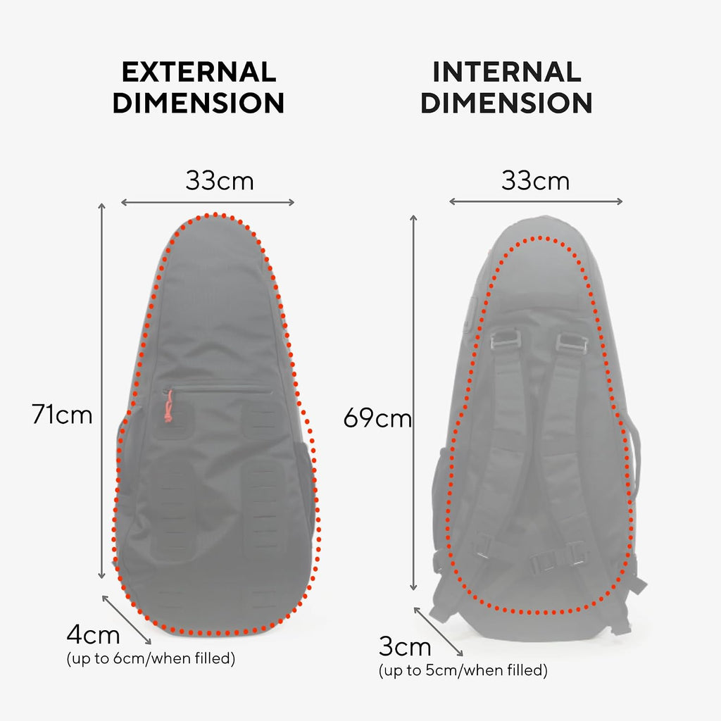 Racquet Bag Voyager, Slim Weatherproof Tennis Backpack for 1-3 Racquets | Fits Overhead Bins, Padded Racquet Divider, Water Bottle Holder, Removable Strap, Modular Clip-On System