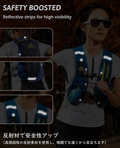 Running Vest Hydration Pack Backpack for Men &amp; Women, Lightweight Trail Marathon Run Race Vest for Cycling Jogging
