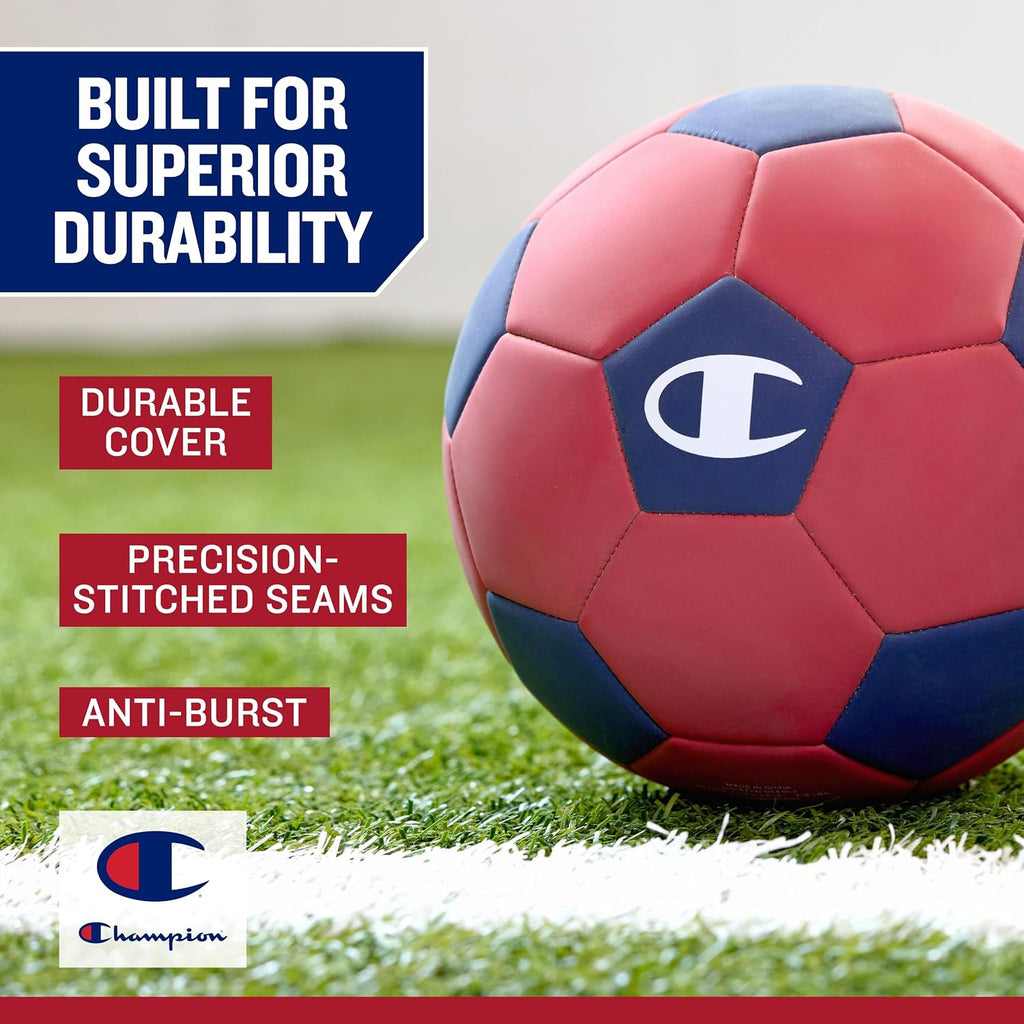 Prodigy Soccer Ball with Pump | 32-Panel Matte Finish | Butyl Bladder | Indoor & Outdoor | Youth & Adult Training | 6" Pump Included