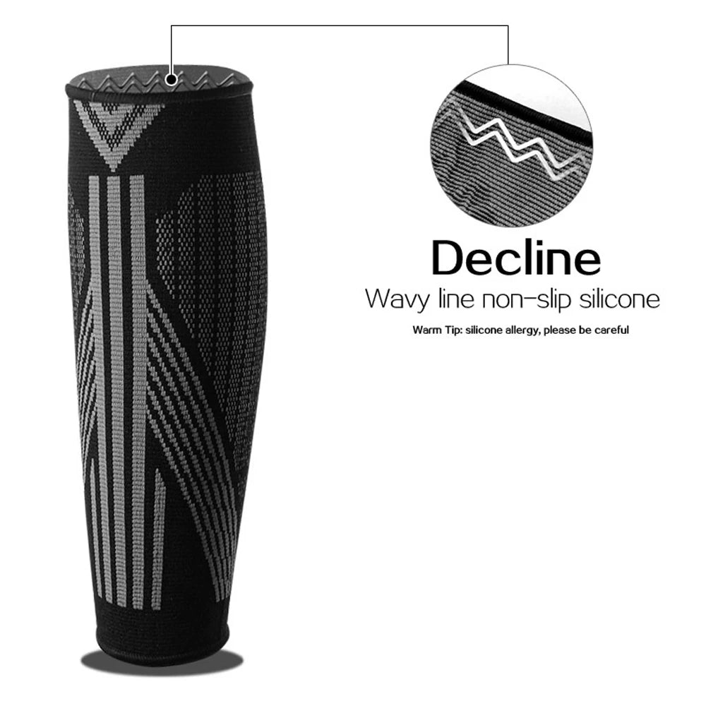 1 Pair Calf Compression Sleeves Men Women - Footless Compression Socks Support for Varicose Veins, Nursing, Pregnancy, Running