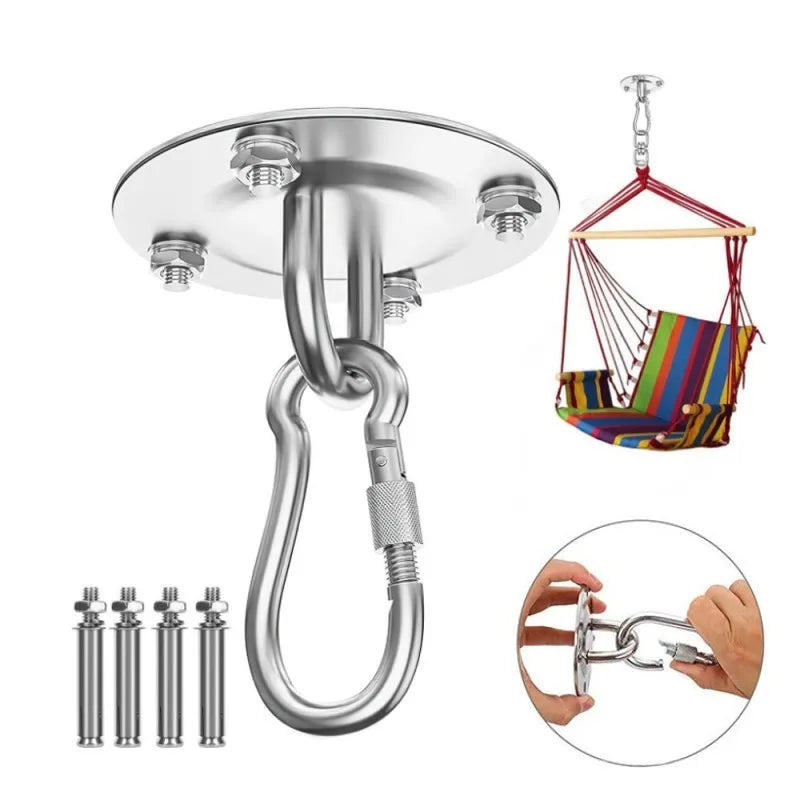 Stainless Steel Suspension Bracket Hammock Mount Ceiling Hook Anchor Hanger for Gym Training Aerial Yoga Sex Swing Hanging Kit