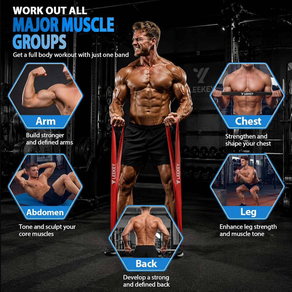 Resistance Bands for Pull up Assist, Exercise & Workout Bands Set | Long Resistance Bands for Pull up Assist, Strength Training, Physical Therapy, Stretching, Home Gym