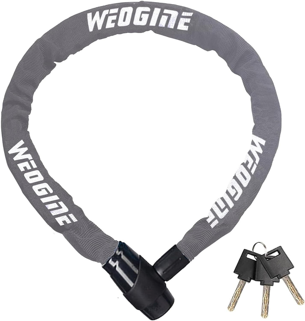 Bike Lock, Heavy Duty Anti-Theft 2.72 Ft Security Chain with 3 Keys, Waterproof for Bicycle,Scooter, Motorcycle, Door, Gate, Fence