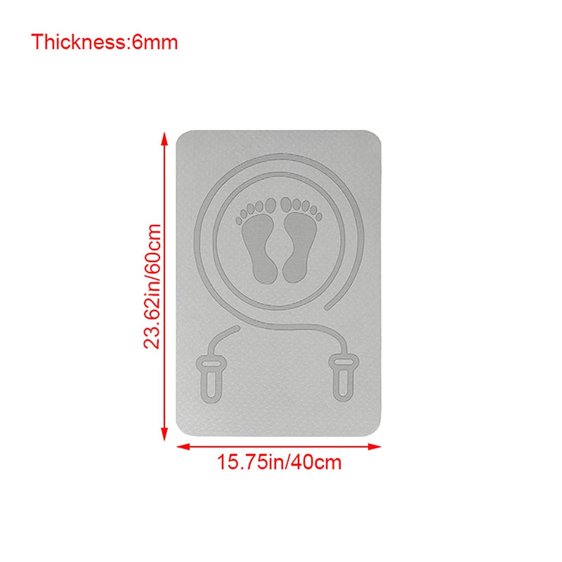 ZZ 6MM Skipping Rope Mat Anti-Noise Jump Rope Mat Floor Mats Exercise Shock Absorption Yoga Mat TPE Skipping Mat Fitness Pad