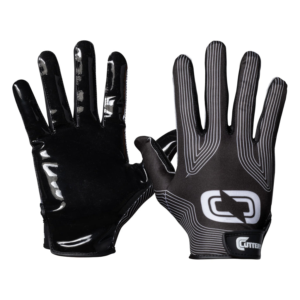 (3 Pack) , Epic Football Receiver Gloves, Adult, L/XL, Black